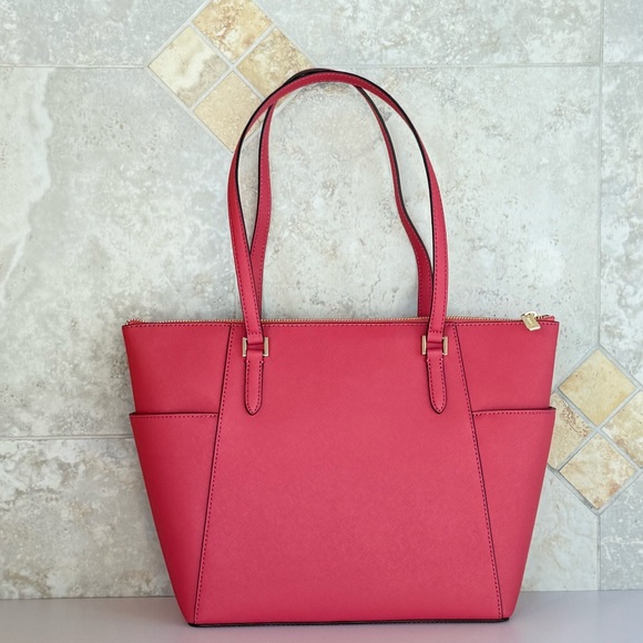 Michael Kors Charlotte Large Shoulder tote Bag Light Berry - Picture 2 of 12